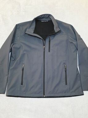 SwissTech Softshell Jacket Gray Water Resistant Full Zip XL